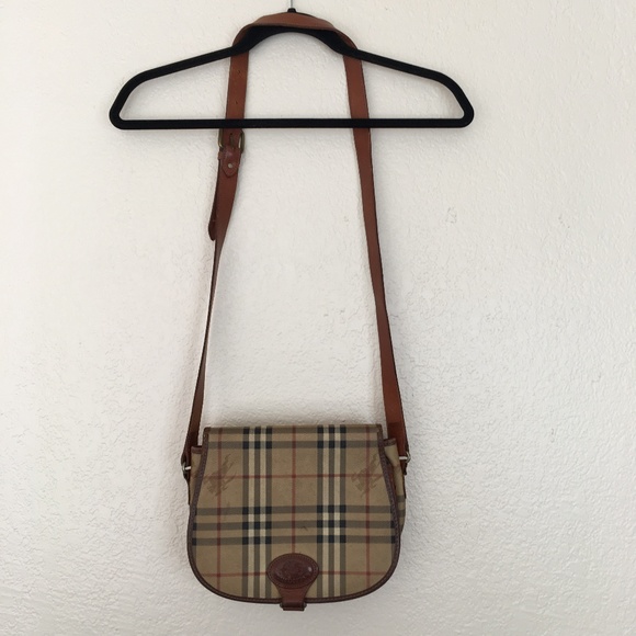 Burberry Handbags - Burberry Crossbody Bag purse brown vintage classic